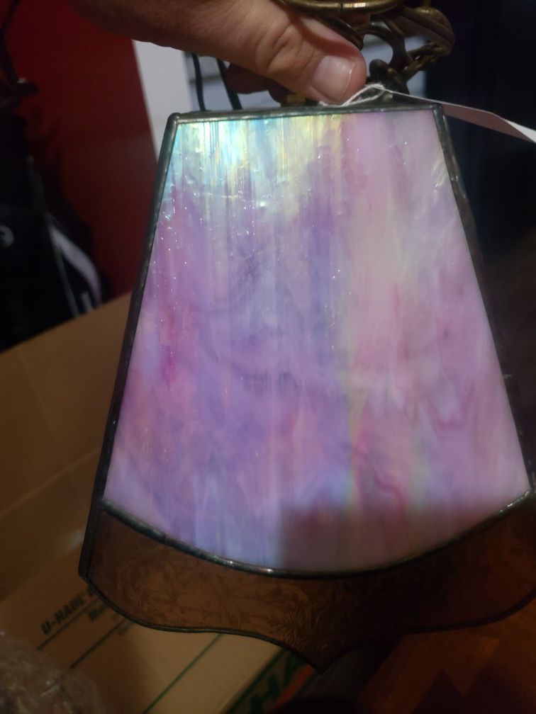 Vintage pink hanging lamp
