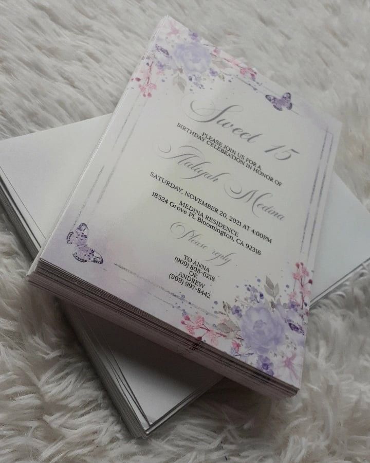 Personalized Invitations W/ Envelope