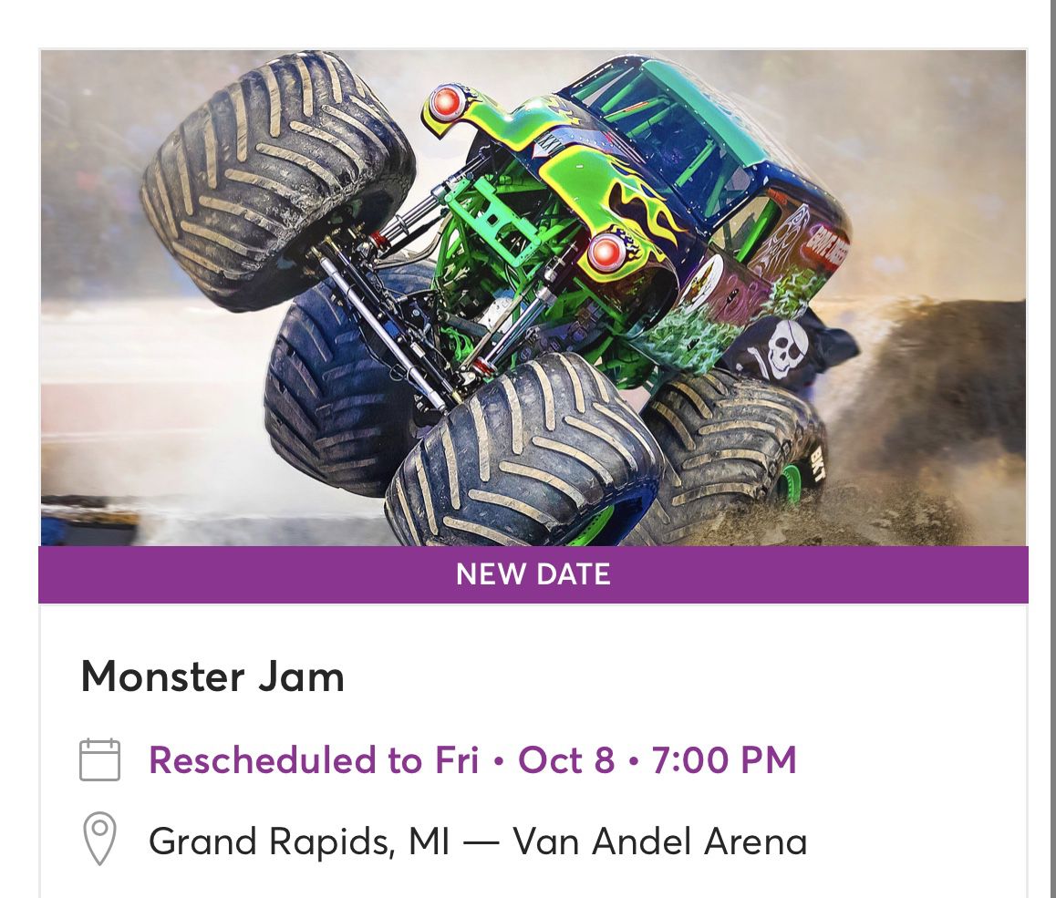 Monster Jam Tickets (x6) - Friday, Oct. 8th