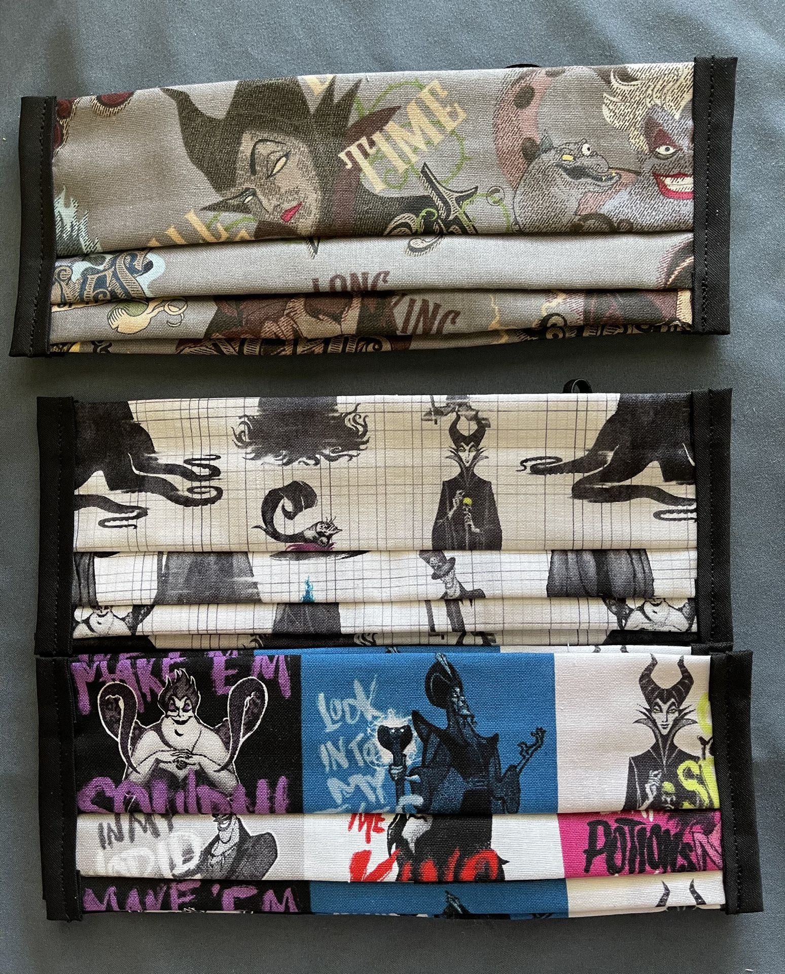 Disney Villains Maleficent Cruella Ursula Jafar Scar Hades Yzma Dr. Facilier Evil Queen Face Masks Covers