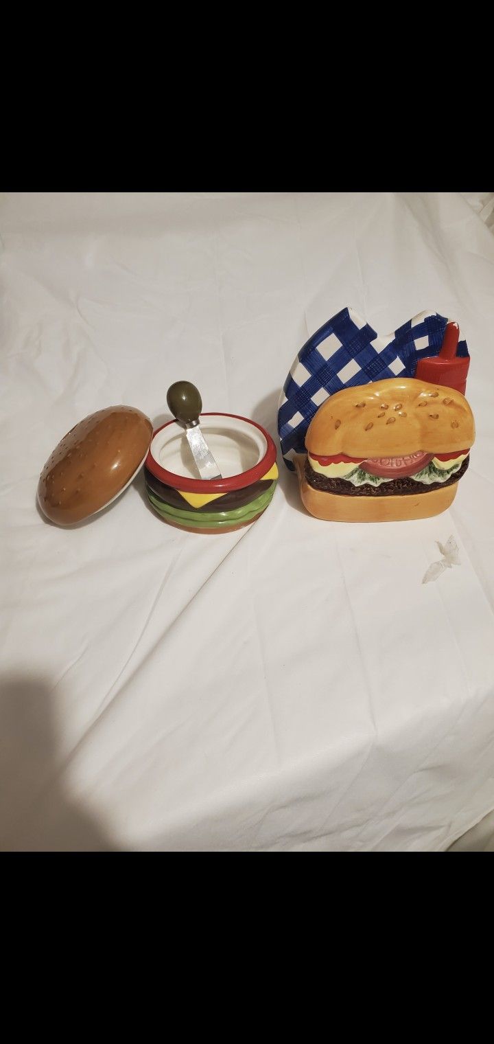CONDIMENT JAR-NAPKING HOLDER