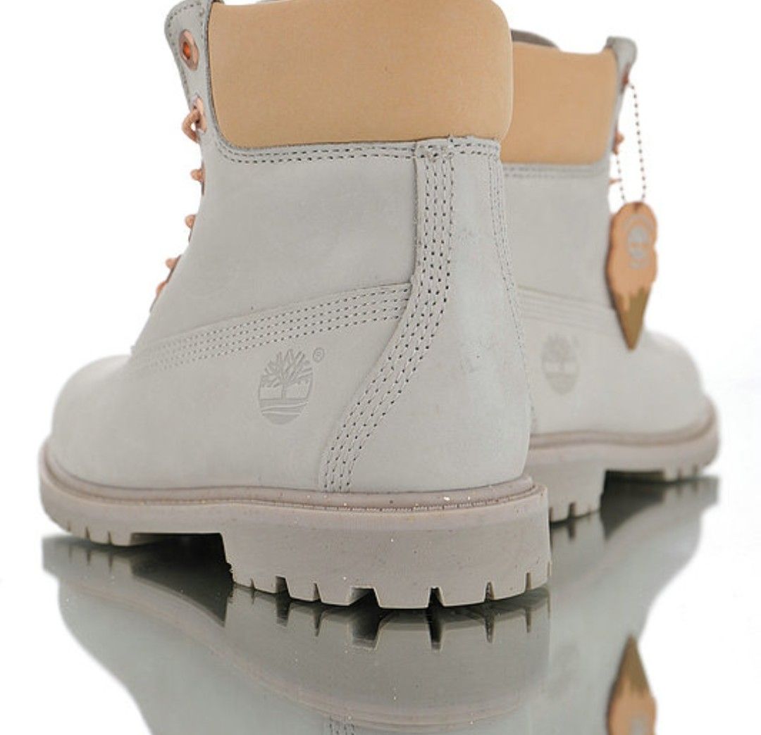Brand New women's winter snow boots timberland "ice cream" 6 inch boots light gray orange