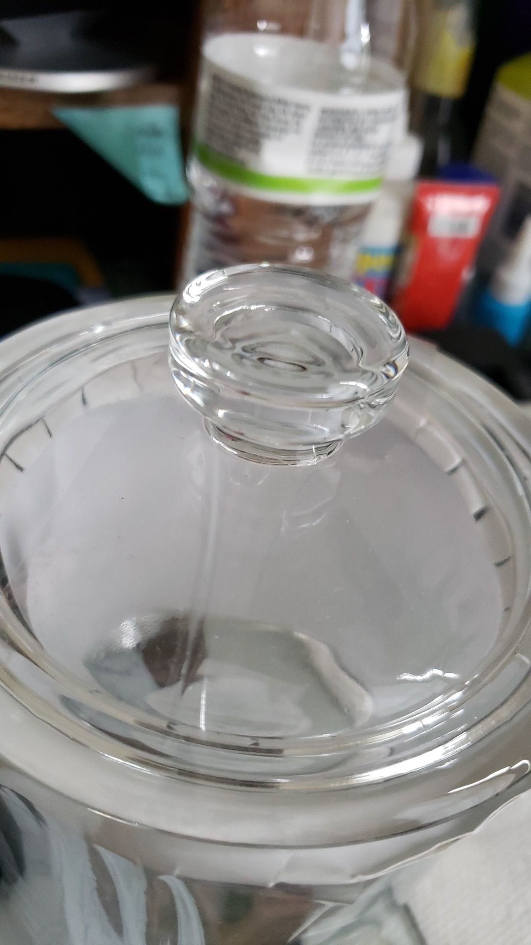 Apothecary vanity glass jar brand new