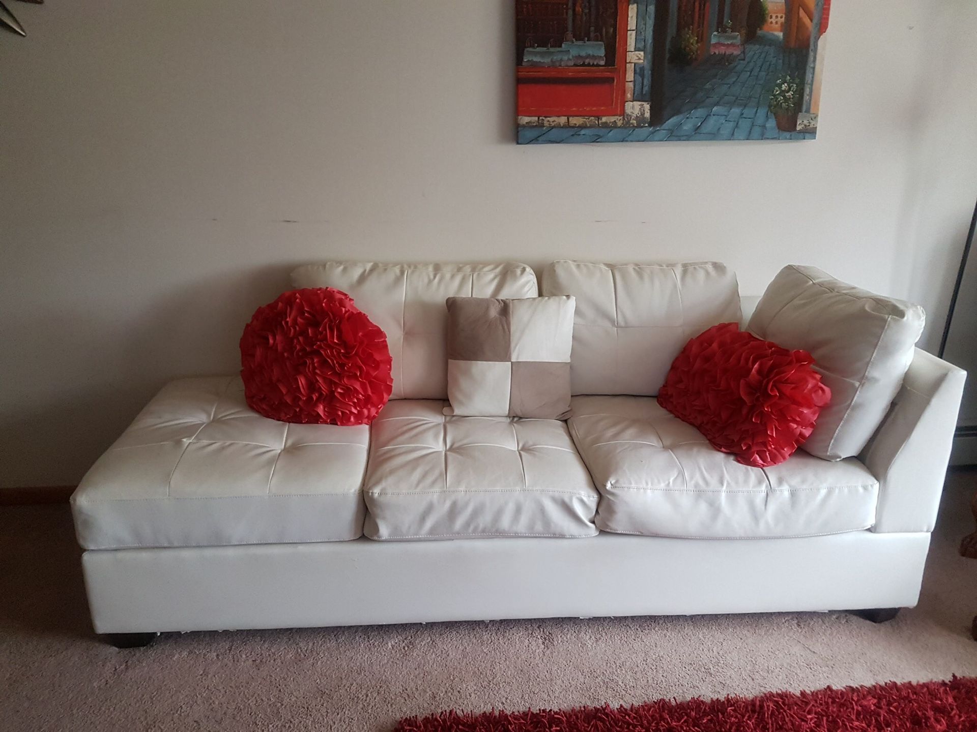 White leather sectional couche shape sofas