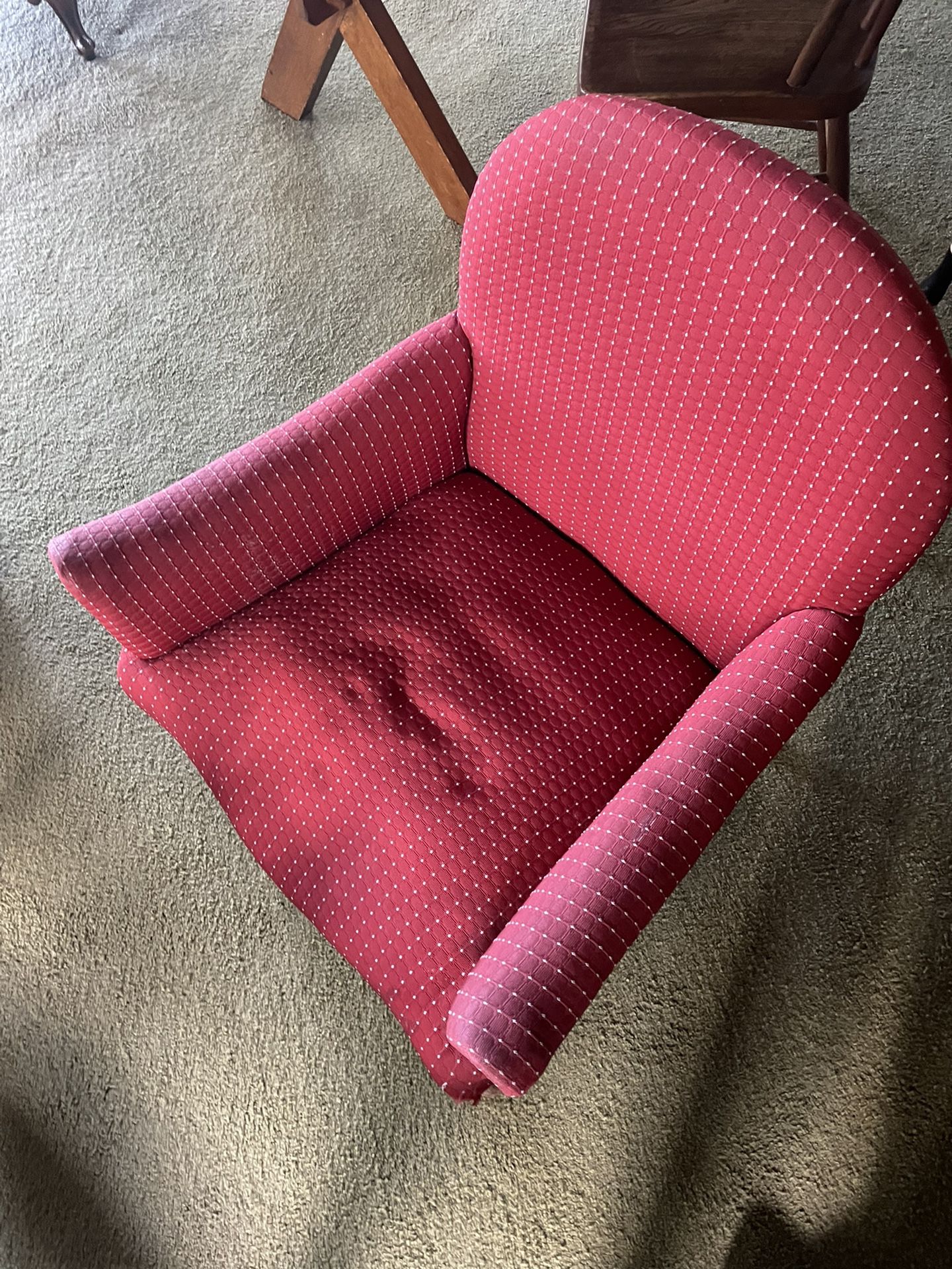 Red Fabric Sofa 