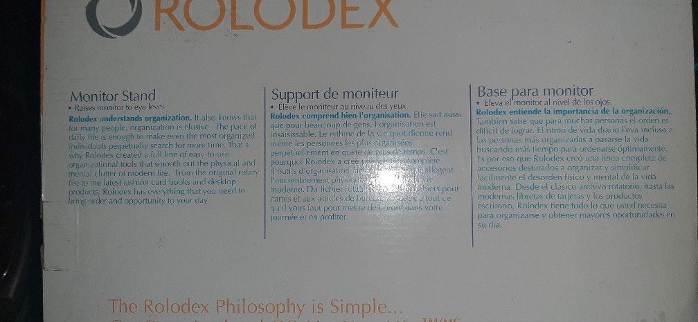 ROLODEX MESH MONITOR STAND