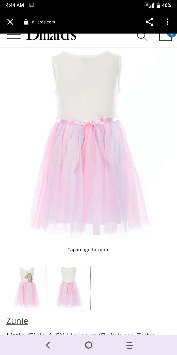 Lilt Zunie Girls Unicorn Tutu Dress