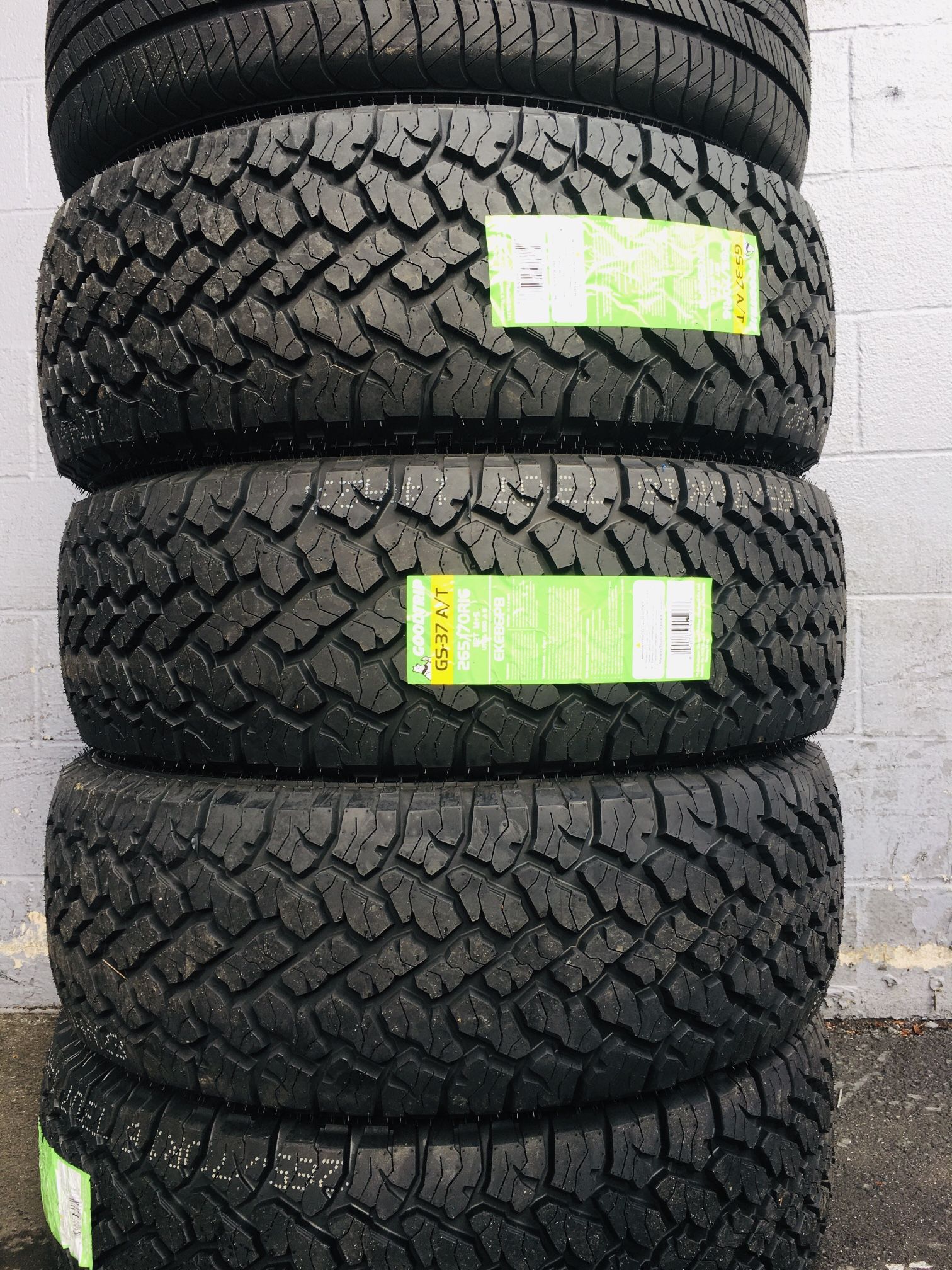 265/70R16 ALL TERRAIN TIRES WITH WHITE LETTER $619 ALL 4 INSTALLED BALANCED
