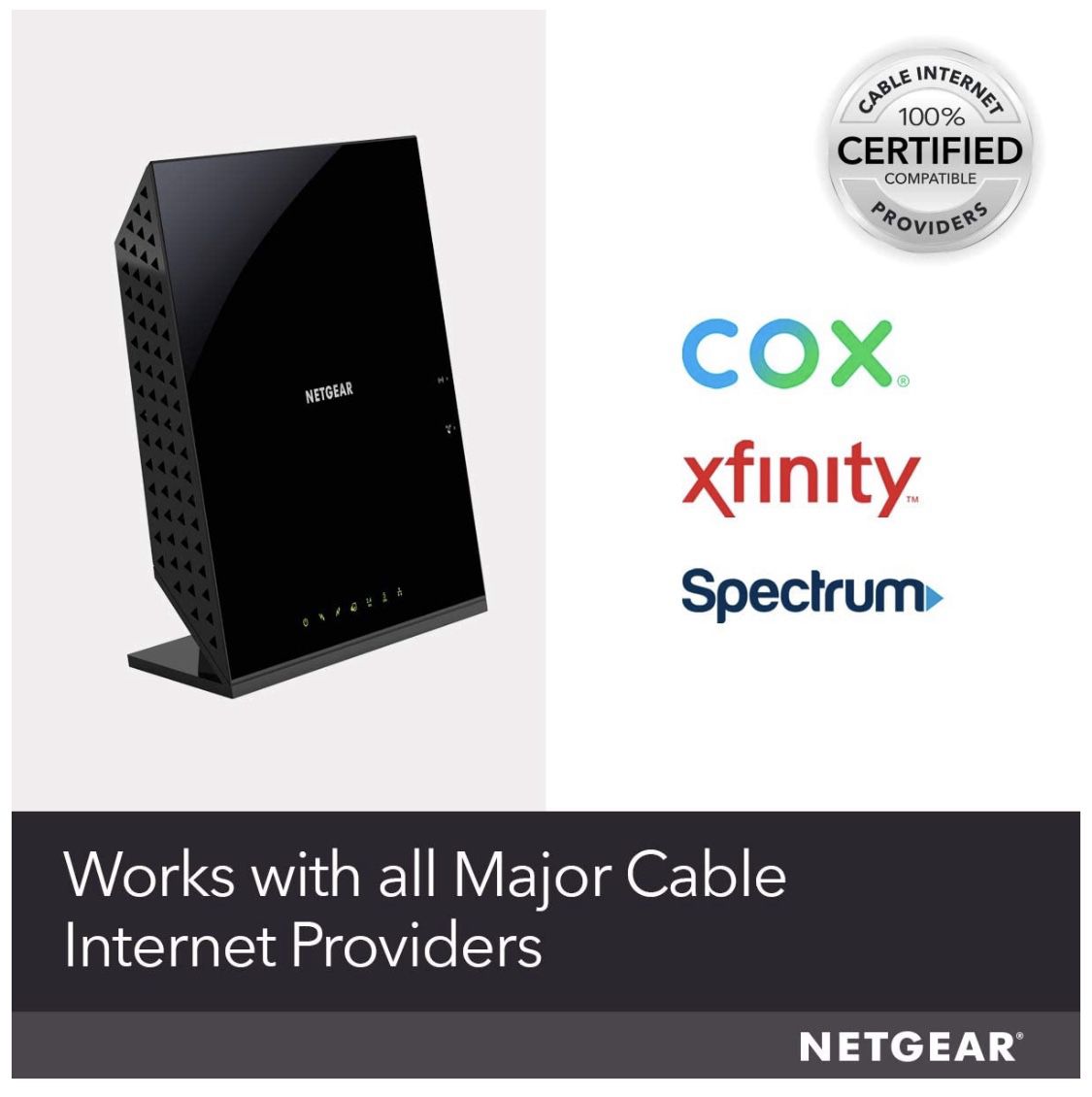 NETGEAR Modem & WiFi Router Combo C6250 - Compatible with all Cable Providers