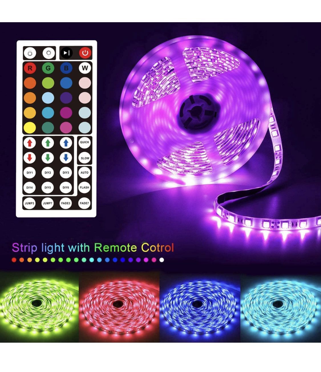 90Ft Waterproof RGB Color Changing Led Light Strips SMD 5050 LED Strips with Remote Led Lights for Bedroom Kitchen Home Decoration