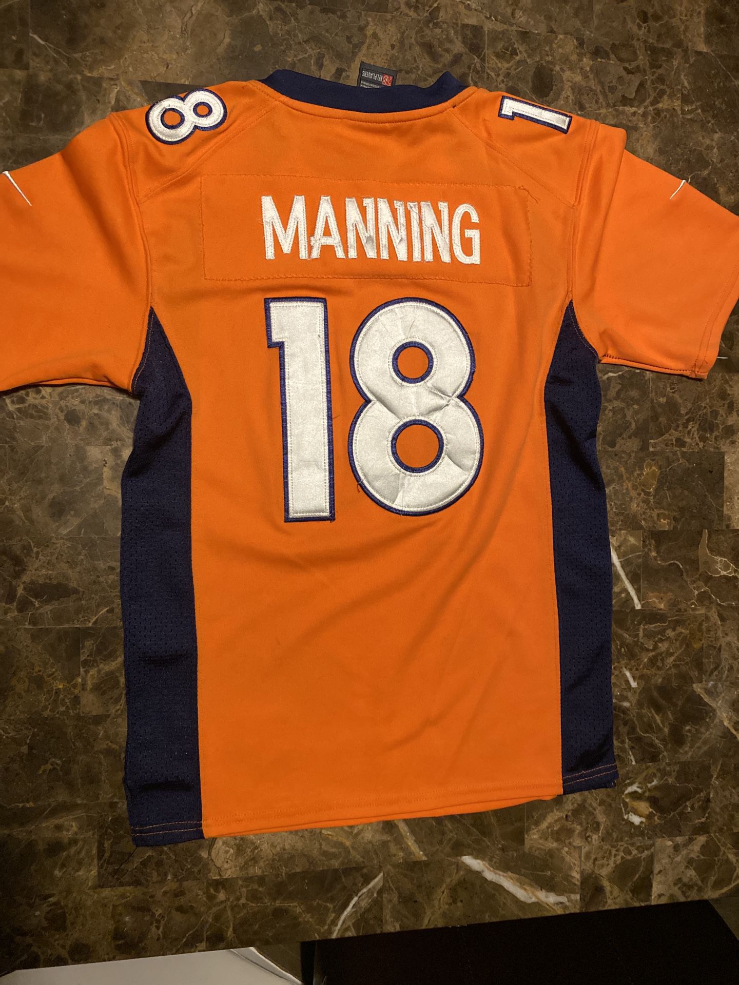 Sz MEDIUM NIKE 10/12 NFL Peyton Manning Denver Broncos Sewn Jersey Boys YOUTH 