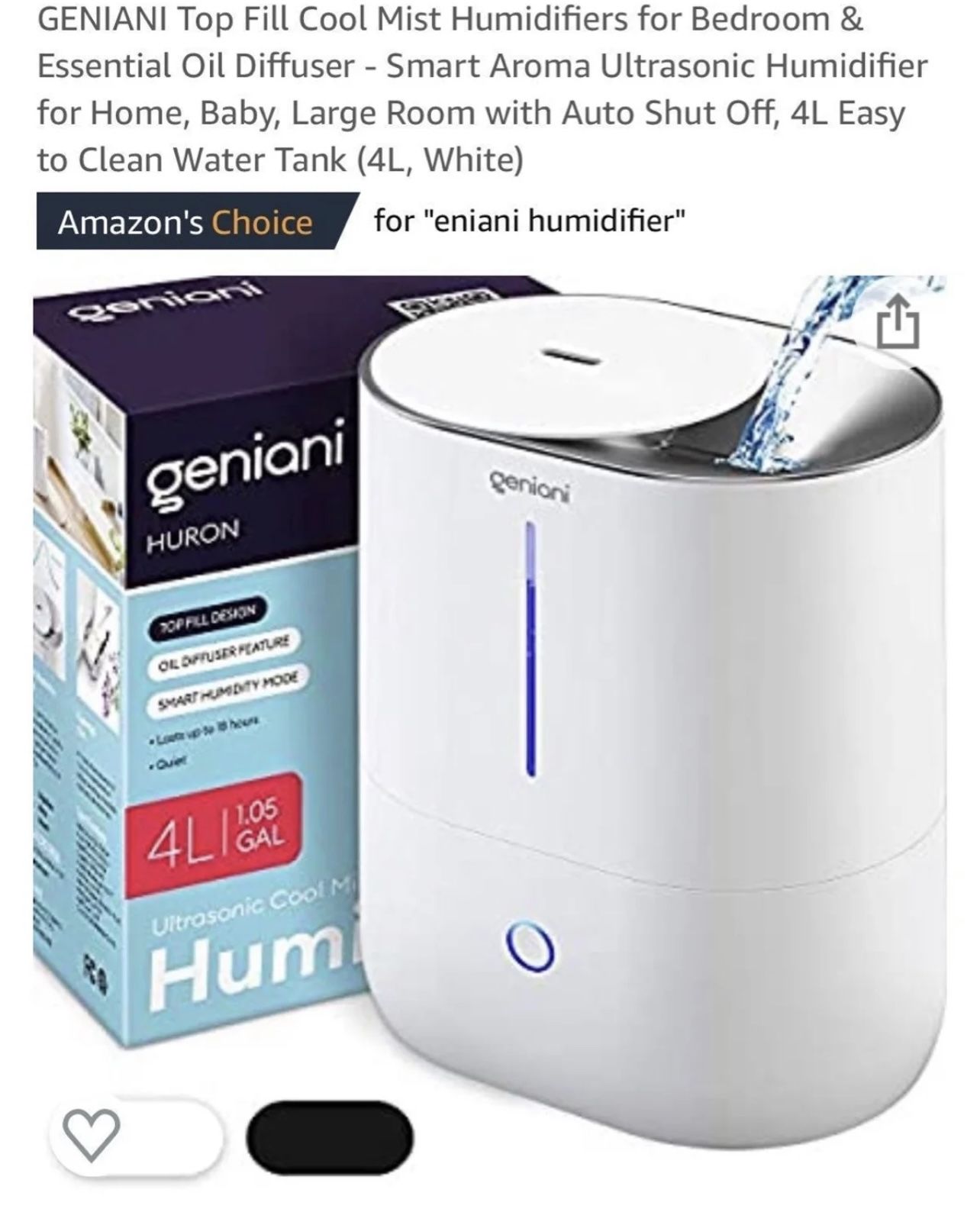 Geniani Top Fill Cool Mist Humidifiers