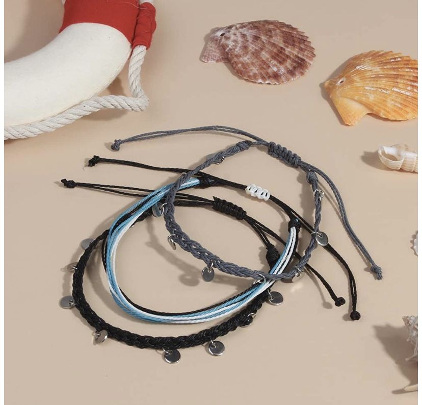 PICK UP ONLY! BRAND NEW Boho Anklet. Blue, black & white colored. ALL SALES ARE FINAL