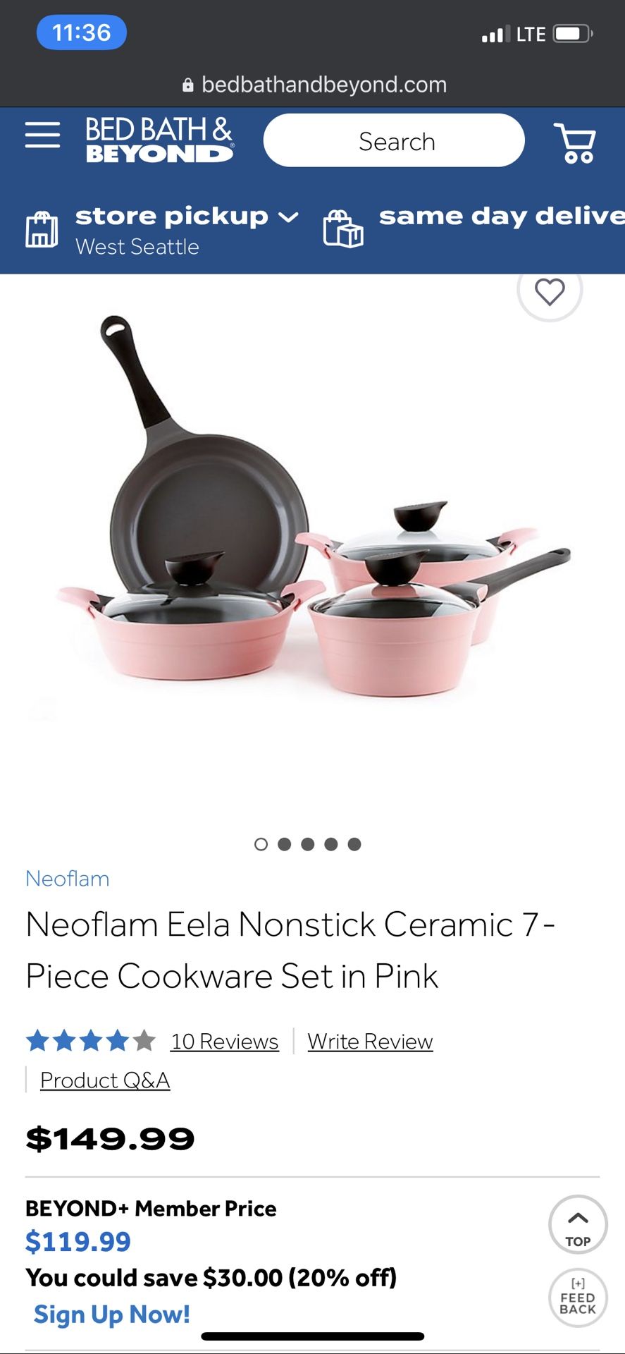 Neoflam cookware set