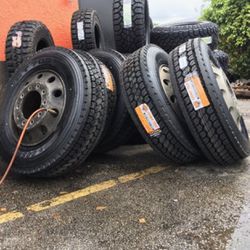 Dump truck commercial trailer tire tires loader chipper bobcat forklift Thumbnail