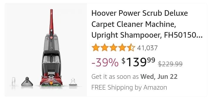Hoover Carpet Cleaner Shampooer 8009