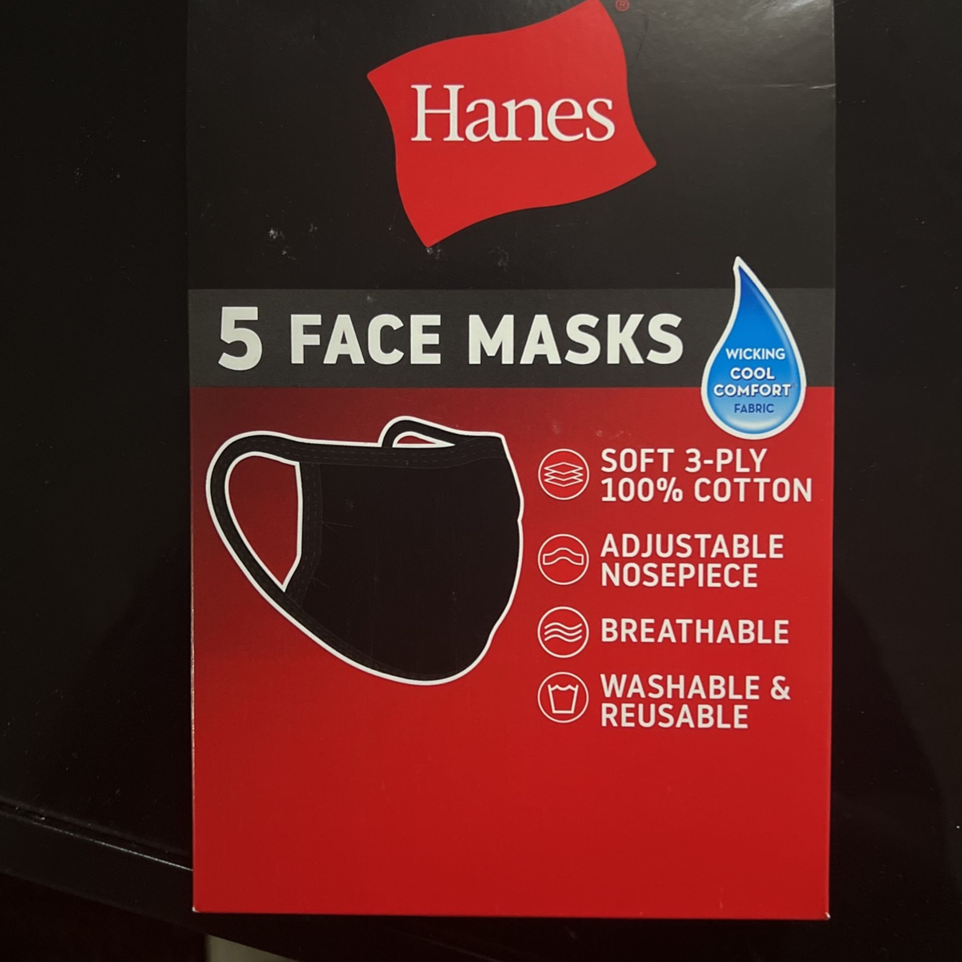Hanes Face Mask (black)