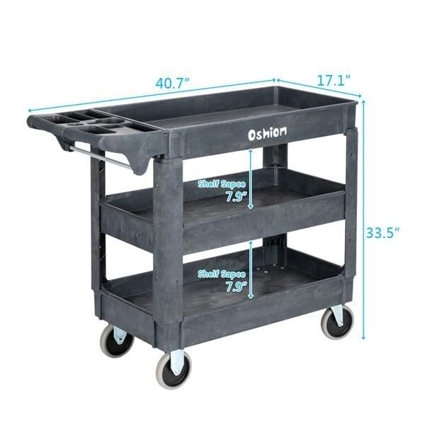 Oshion SC253-S3 Small Three-Layer Plastic Trolley