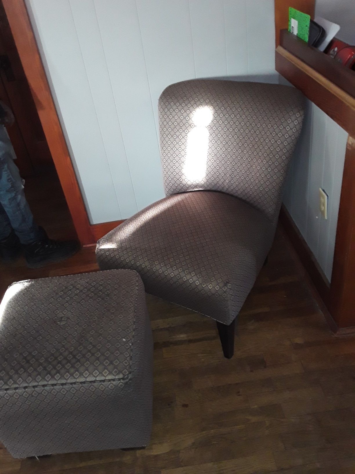 Chair with ottoman