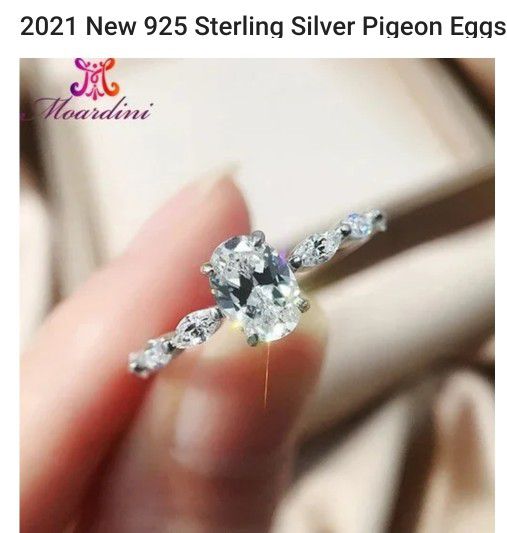 PIGEON EGG ENGAGEMENT WEDDING RING!