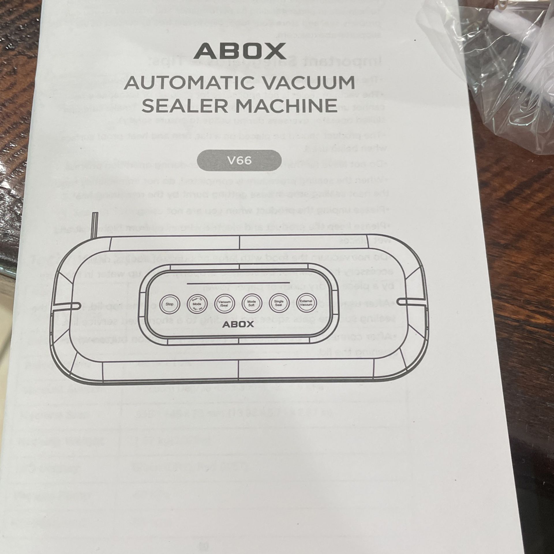 ABOX Automatic Vacuum Sealer Machine NEW