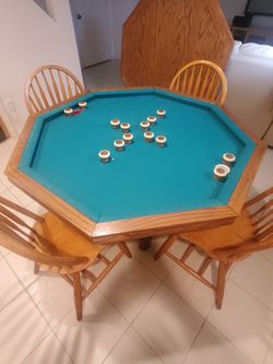 Bumper Pool / Table 30x52 / 4 Chairs.   OR BEST OFFER Thumbnail