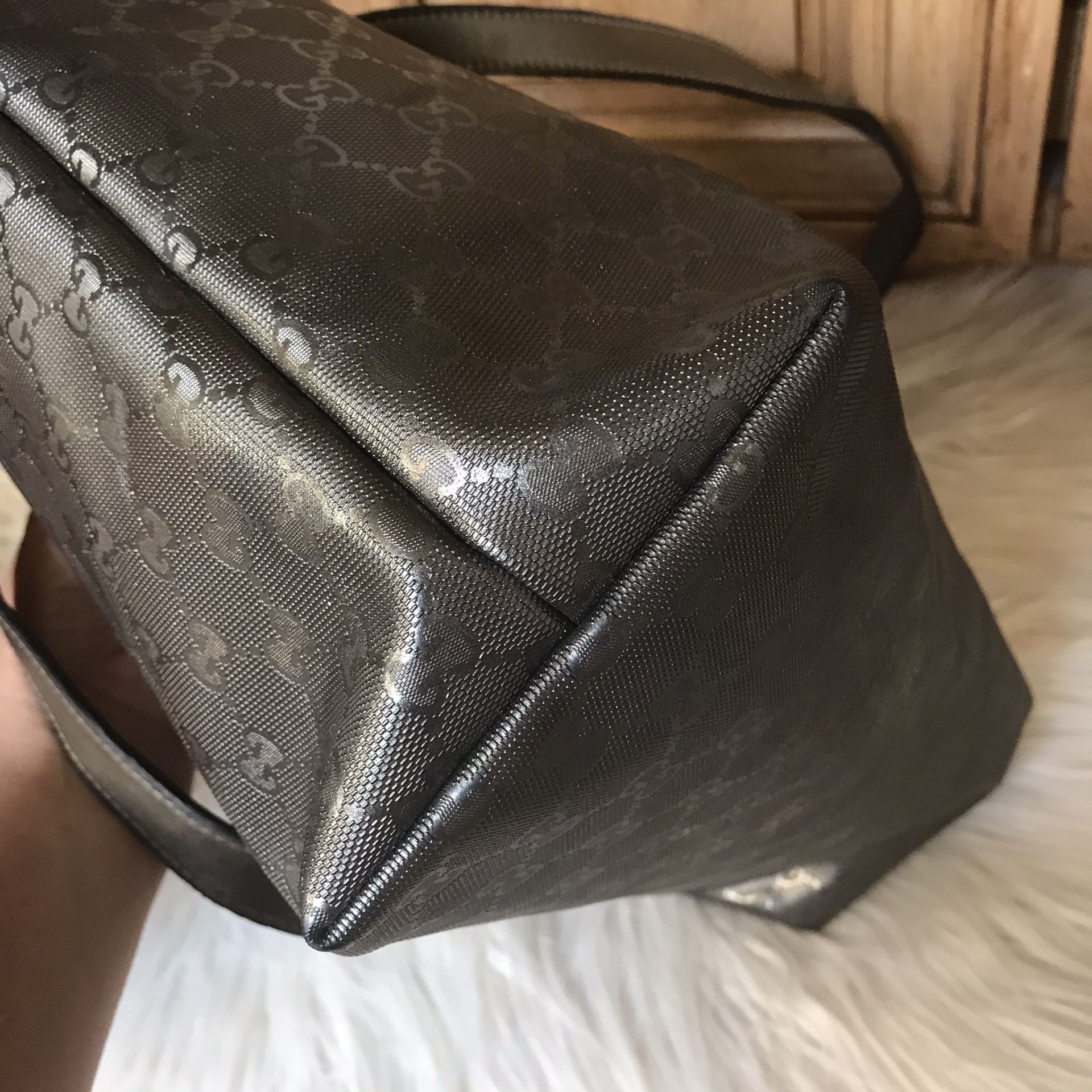 100% GUCCI GG MONOGRAN COATED CANVAS
