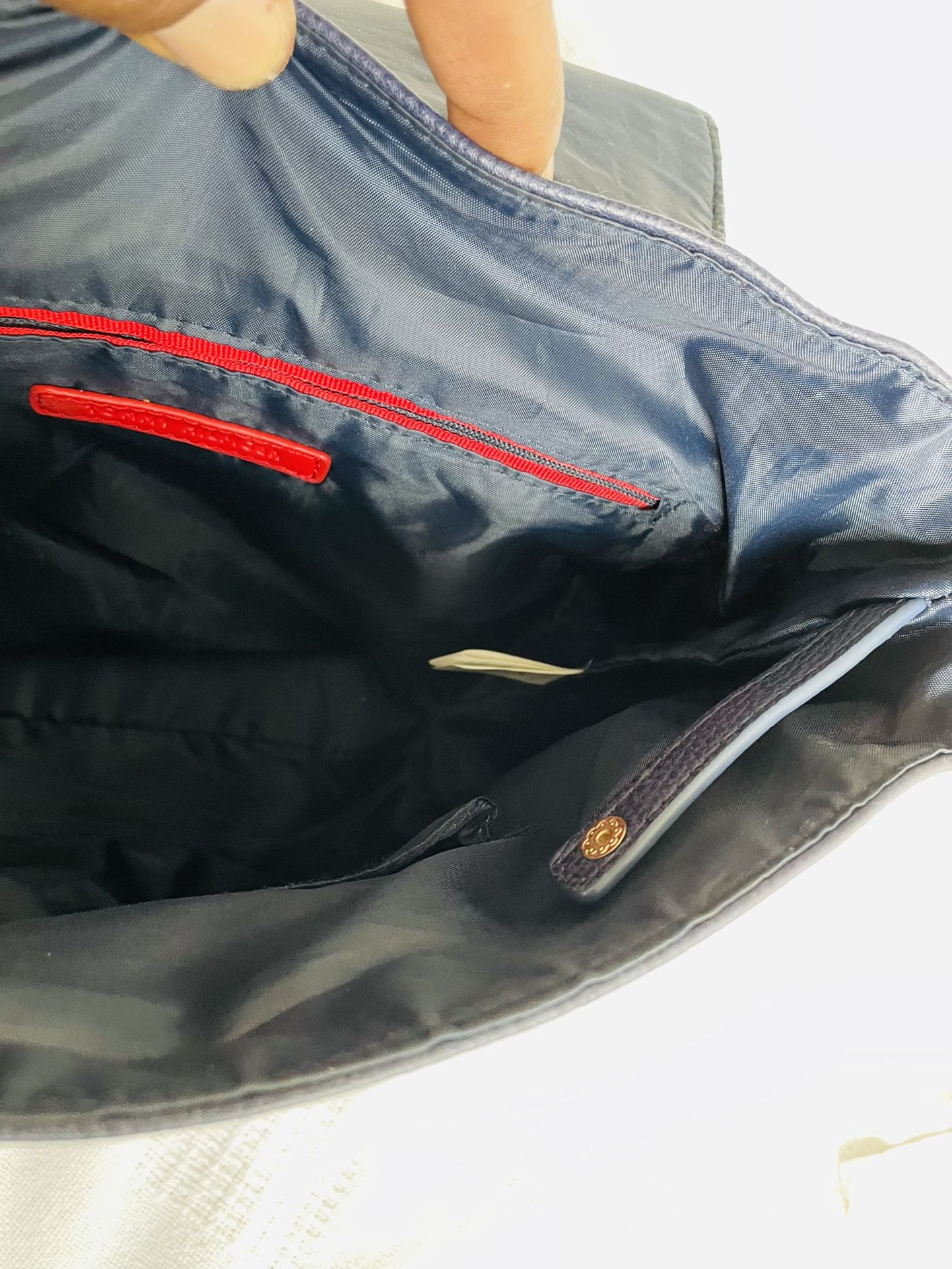 Like New Tommy Hilfiger Blue Leather Bag