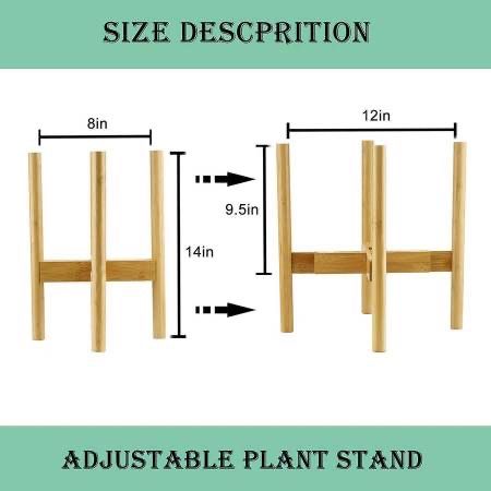condition: new Plant Stand Indoor Mid Century Beech Wood Tall Flower Pot Holder, Potted Stand Display Rack,Fit Pot Size of 10-12 inches(Pot NOT Inc