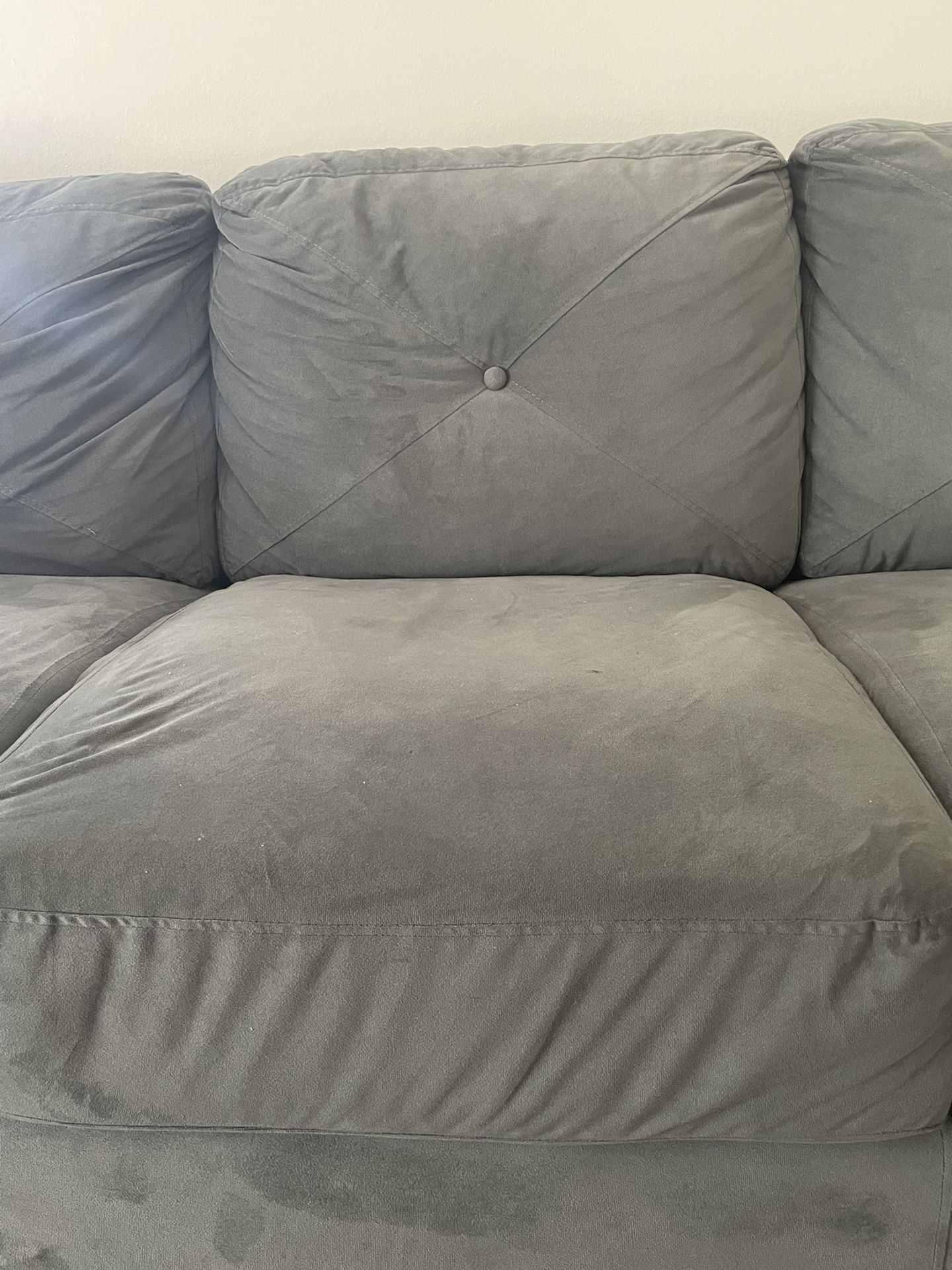 Beautiful Blue Grey Barely Worn in Couch