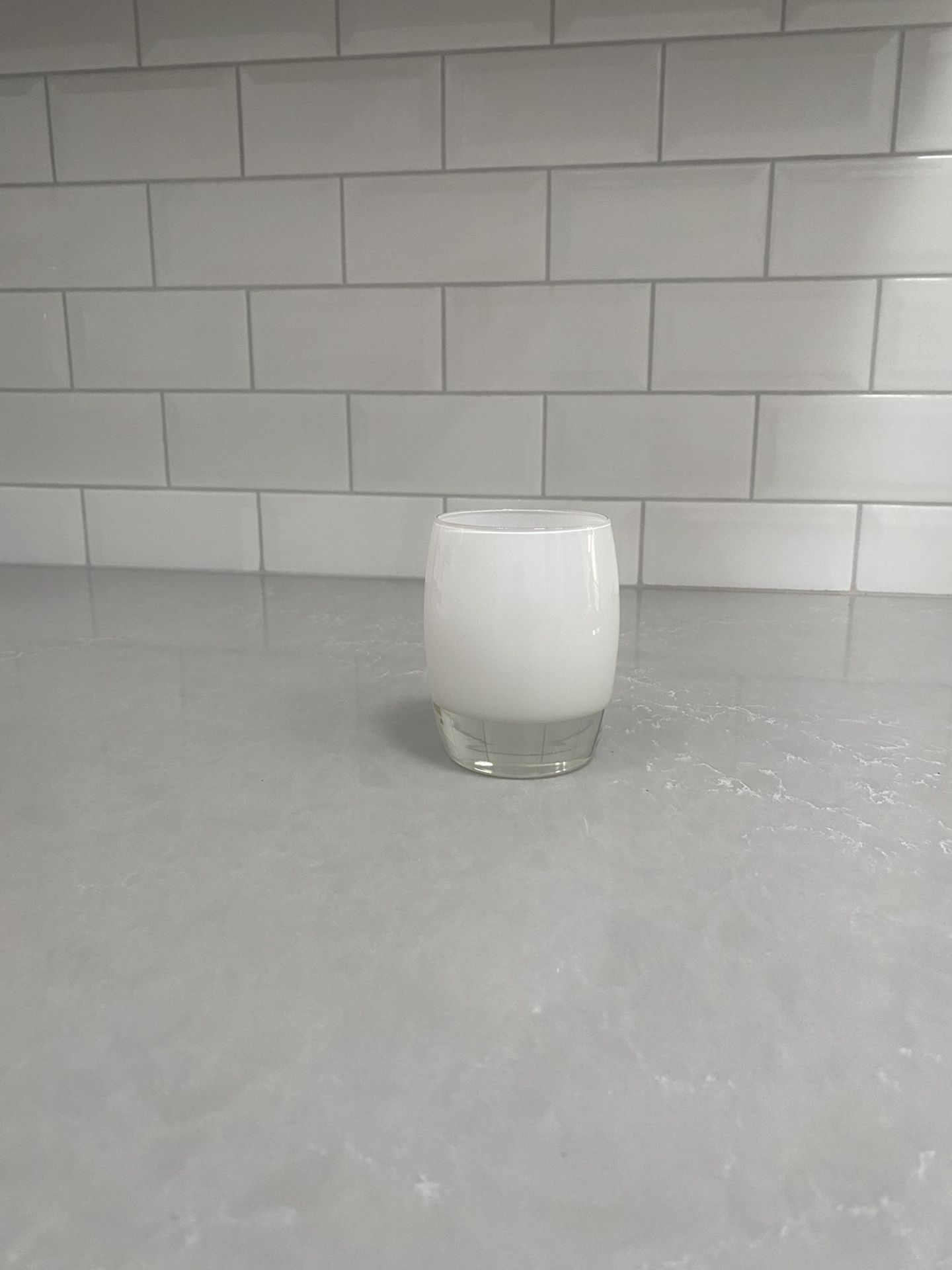 24 White Glassy Baby Looking Glass Votive Candle Holders