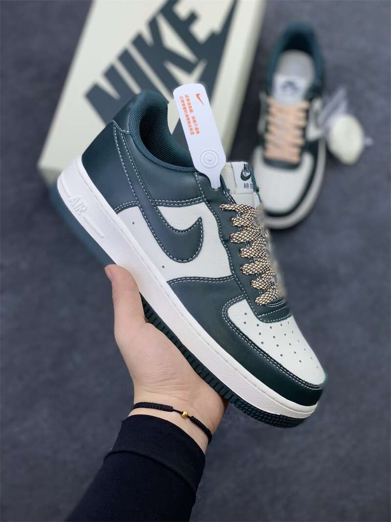Air Force 1 meter ink green full of starlon low-top shoes SIZE 4-12