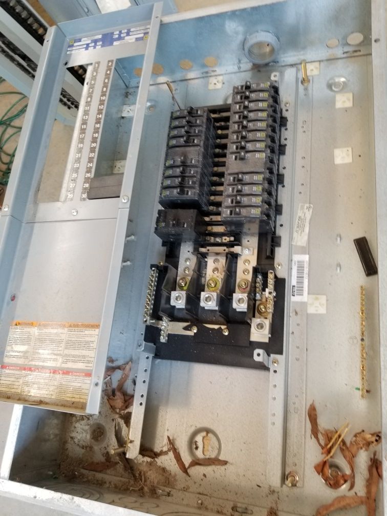 3 Phase Panel with Circuit Breakers, Small, Garage Shed Barn