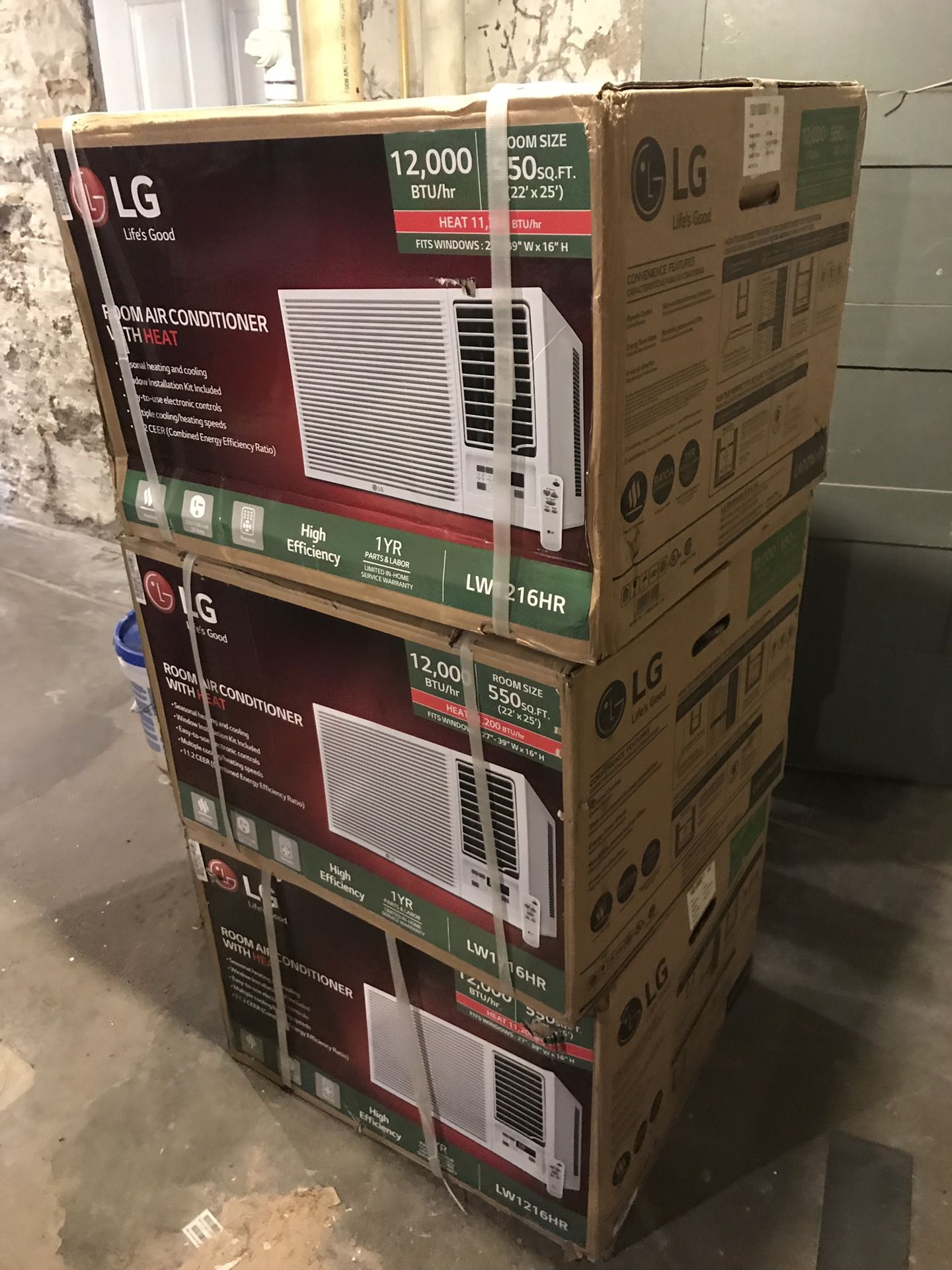 LG window air conditioner plus heating unit