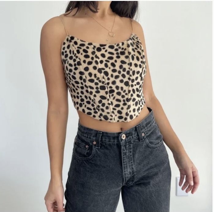 O.L.M. Cheetah Print Corset NWT