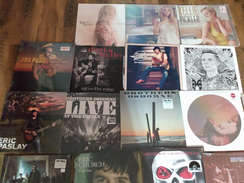 Rare Country LP's Collection Signed RSD Eric Church Carrie Underwood