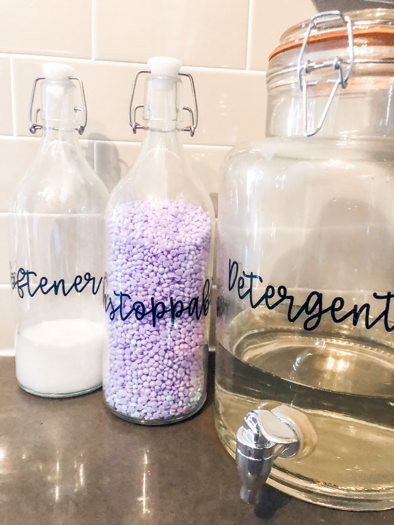 Laundry Detergent Glass Jar