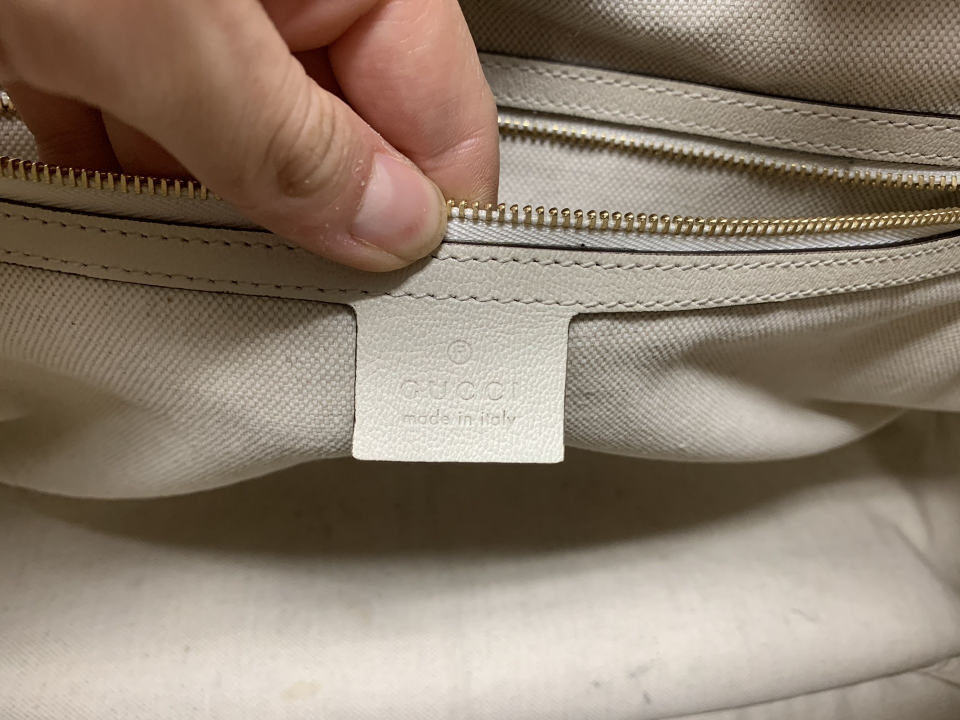 Gucci White GG Tote 1955 Horsebit