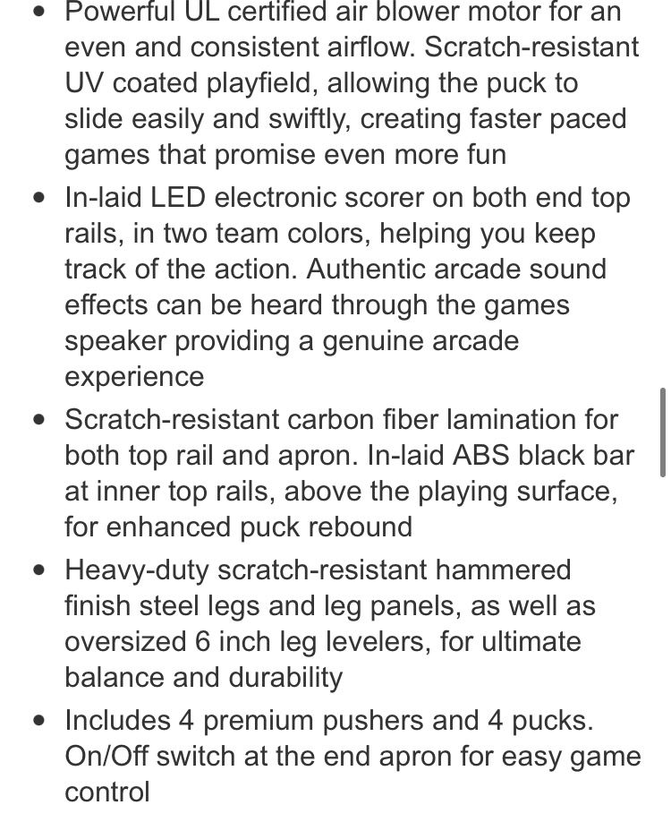 Air Hockey Table