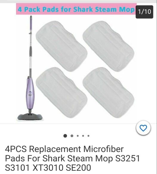 NEW Shark Steam Mop Replacement Pads 4 Pack