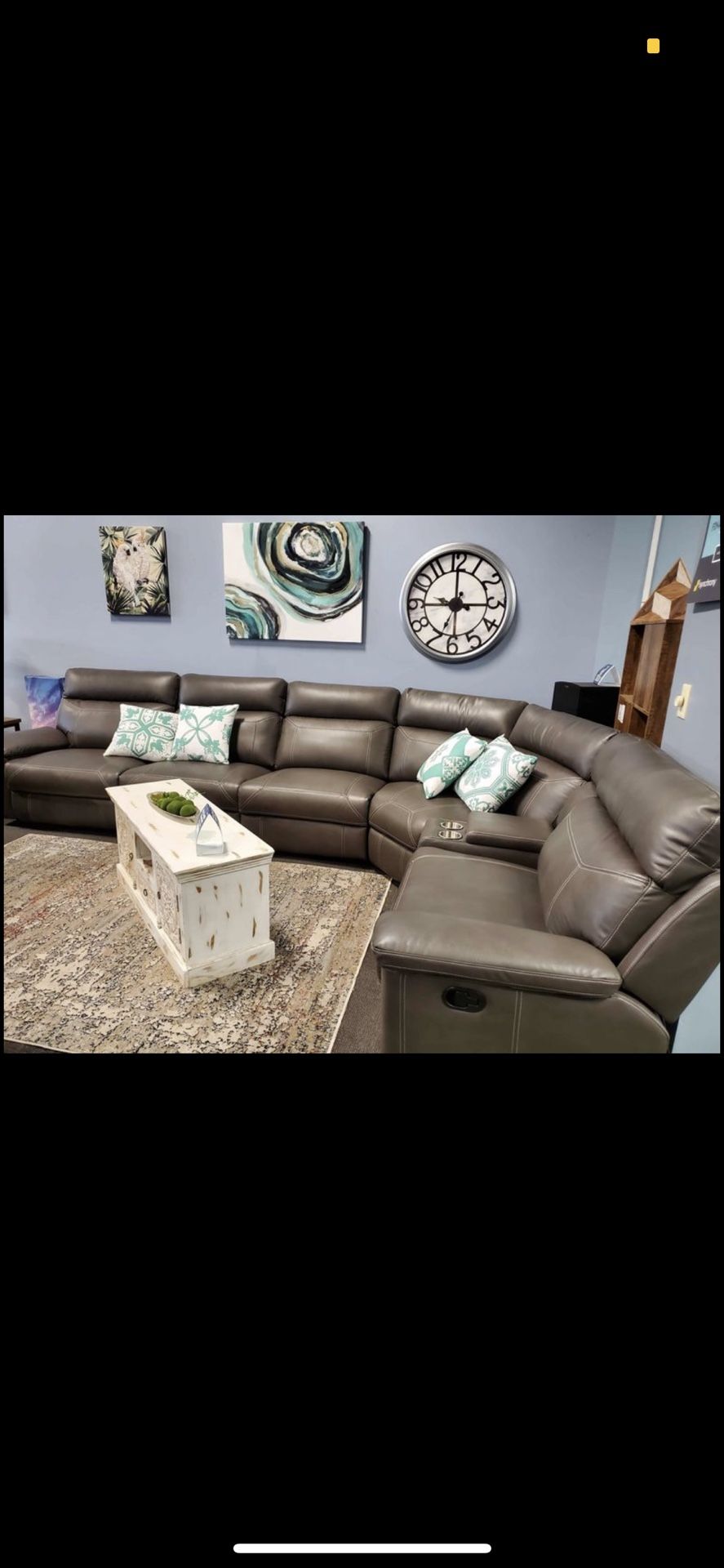 Large sectional sofa w/console - amazing price point- in stock now pickup or delivery 2-3weeks