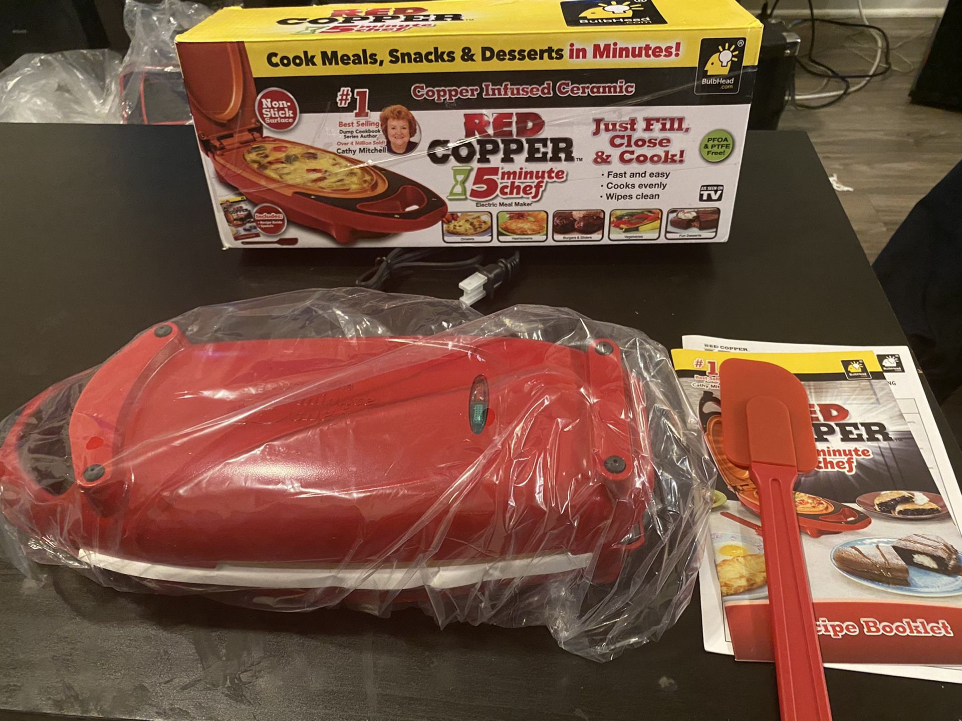 Red copper 5 minute chef electric meal maker