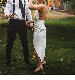 Lulus White Wedding Reception Dress Size Small  Thumbnail