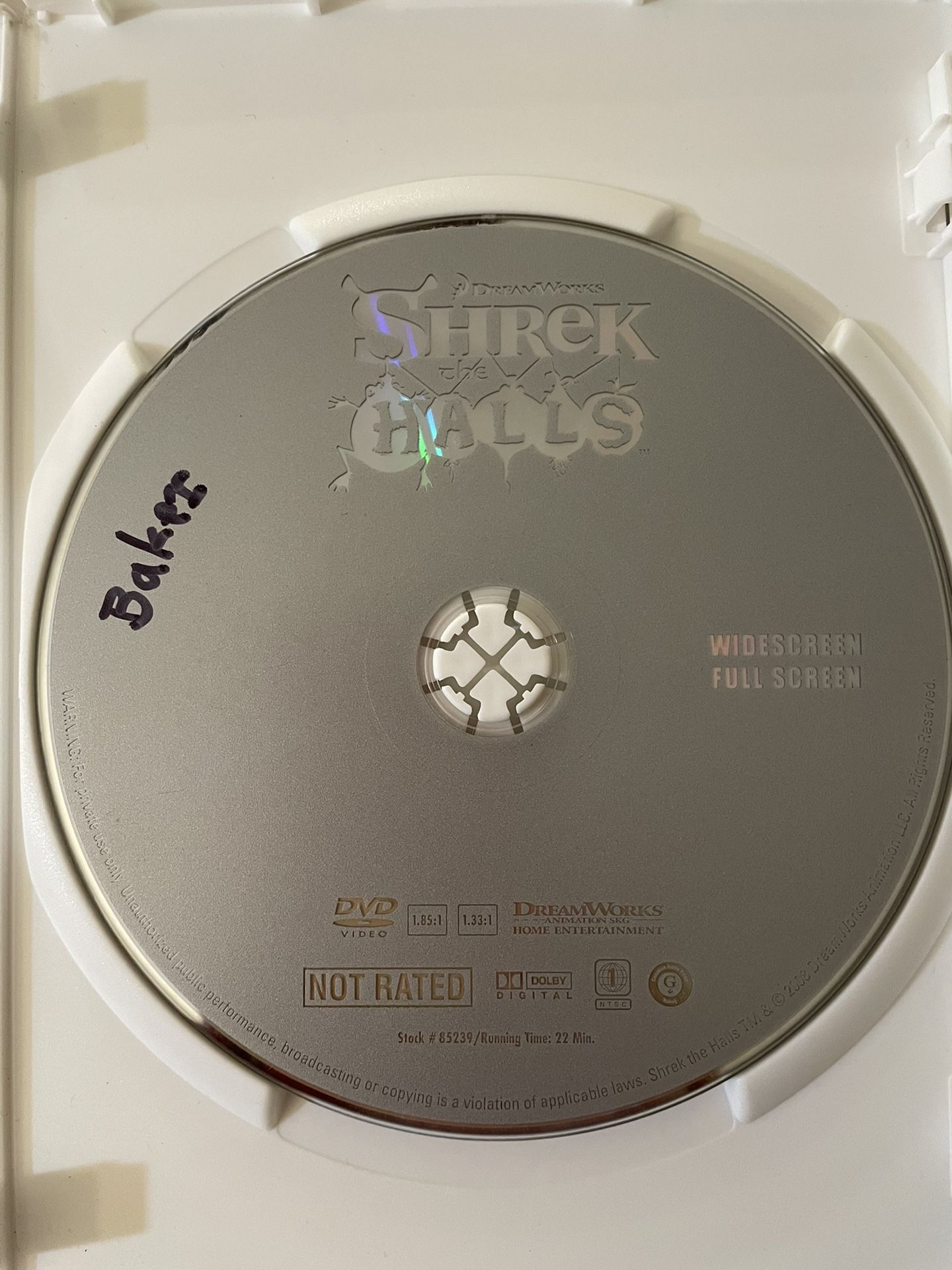 Dreamwork’s SHREK THE HALLS (DVD) WIDESCREEN /FULLSCREEN