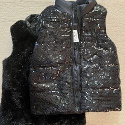 Girls Puffer Vest Jackets Size 7/8T, Set of 2 - Fall/Winter Outerwear - New, Childrens Place Thumbnail