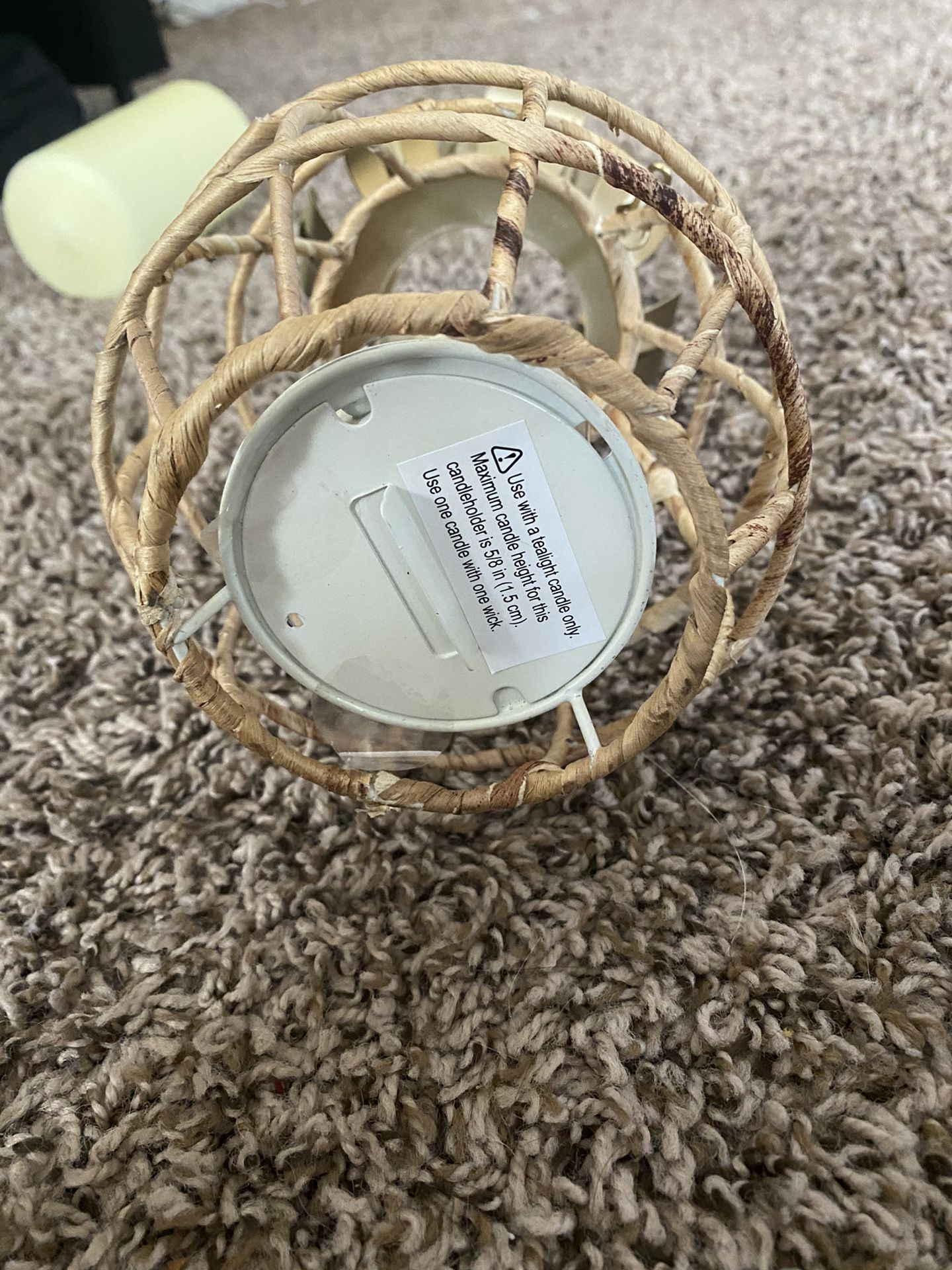 Pineapple candle wicker