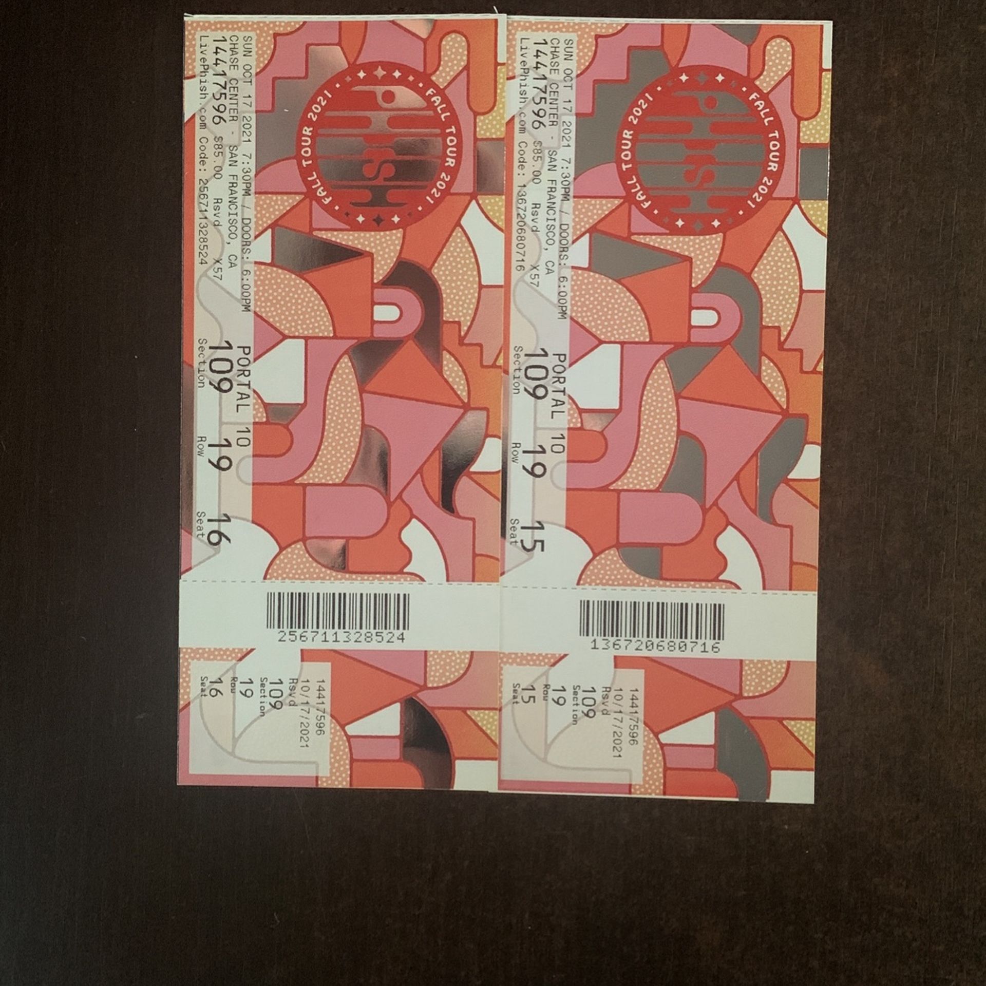 Phish Tickets - Sun 10/17 San Francisco
