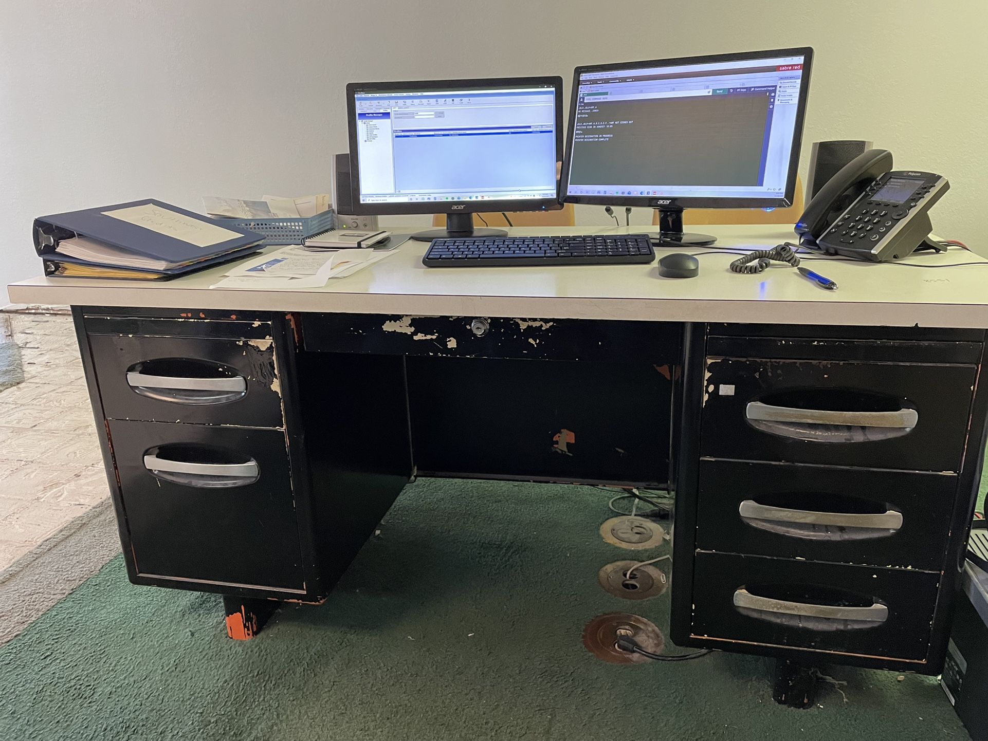 Vintage Retro 1960’s All-Steel Brand Office Desks