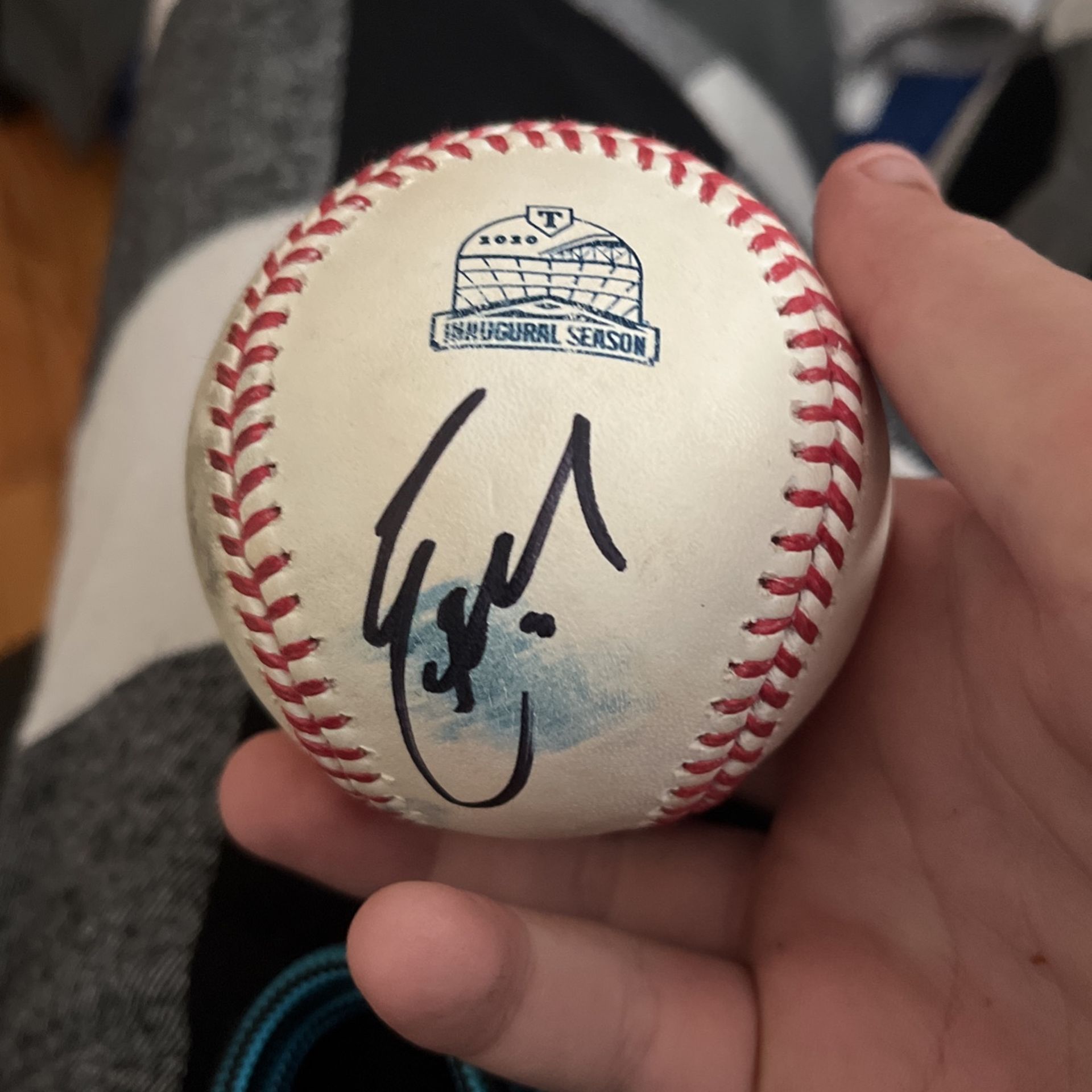 batting practice ball with Jake Cronenworth and Eric Hosmer auto