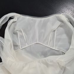 Vintage Vanity Fair Full Slip Dress Nightgown Ivory Nylon Tricot Size 34  Thumbnail